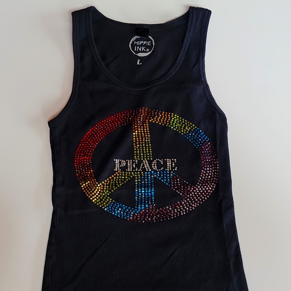 Hippie ink Peace Tank Top